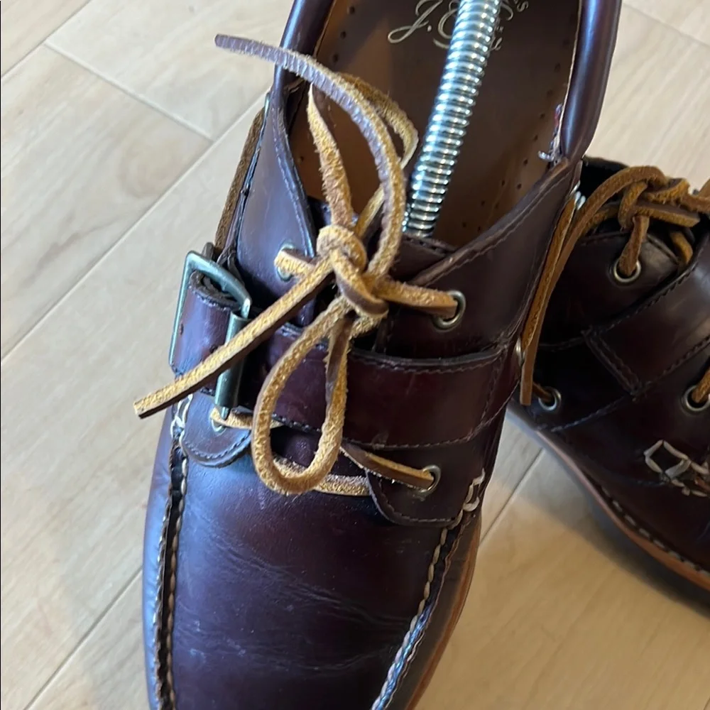 J. Crew Boat Shoes with Leather Laces w/ buckle belt